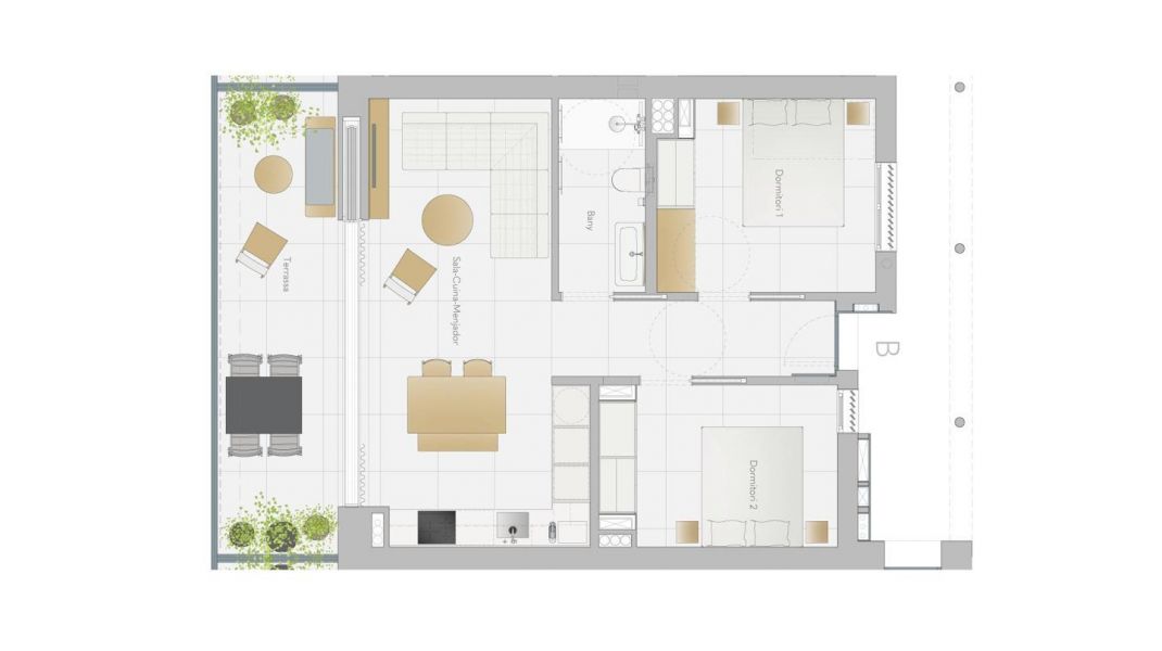 EXCLUSIVE APARTMENT WITH TERRACE IN TAMARIU